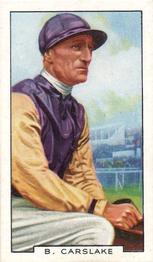 1936 Gallaher Famous Jockeys #46 Bernard Carslake Front